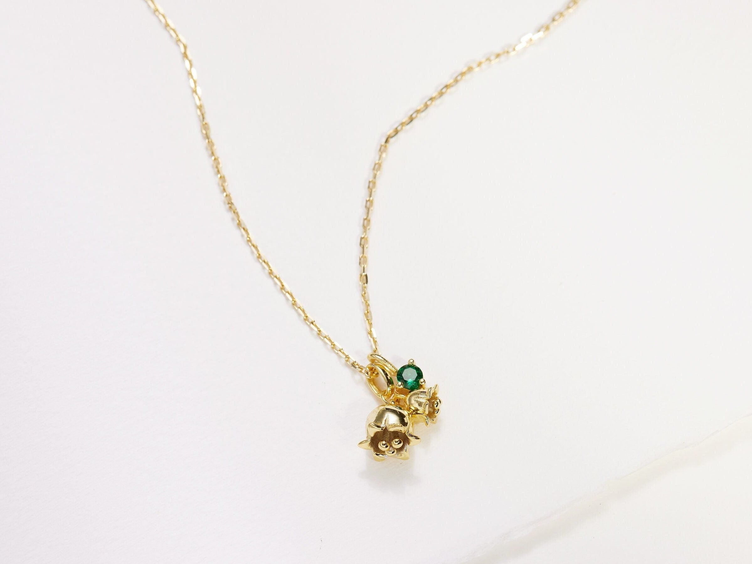 lily flower necklace May Lily of the Valley Birth Flower Necklace