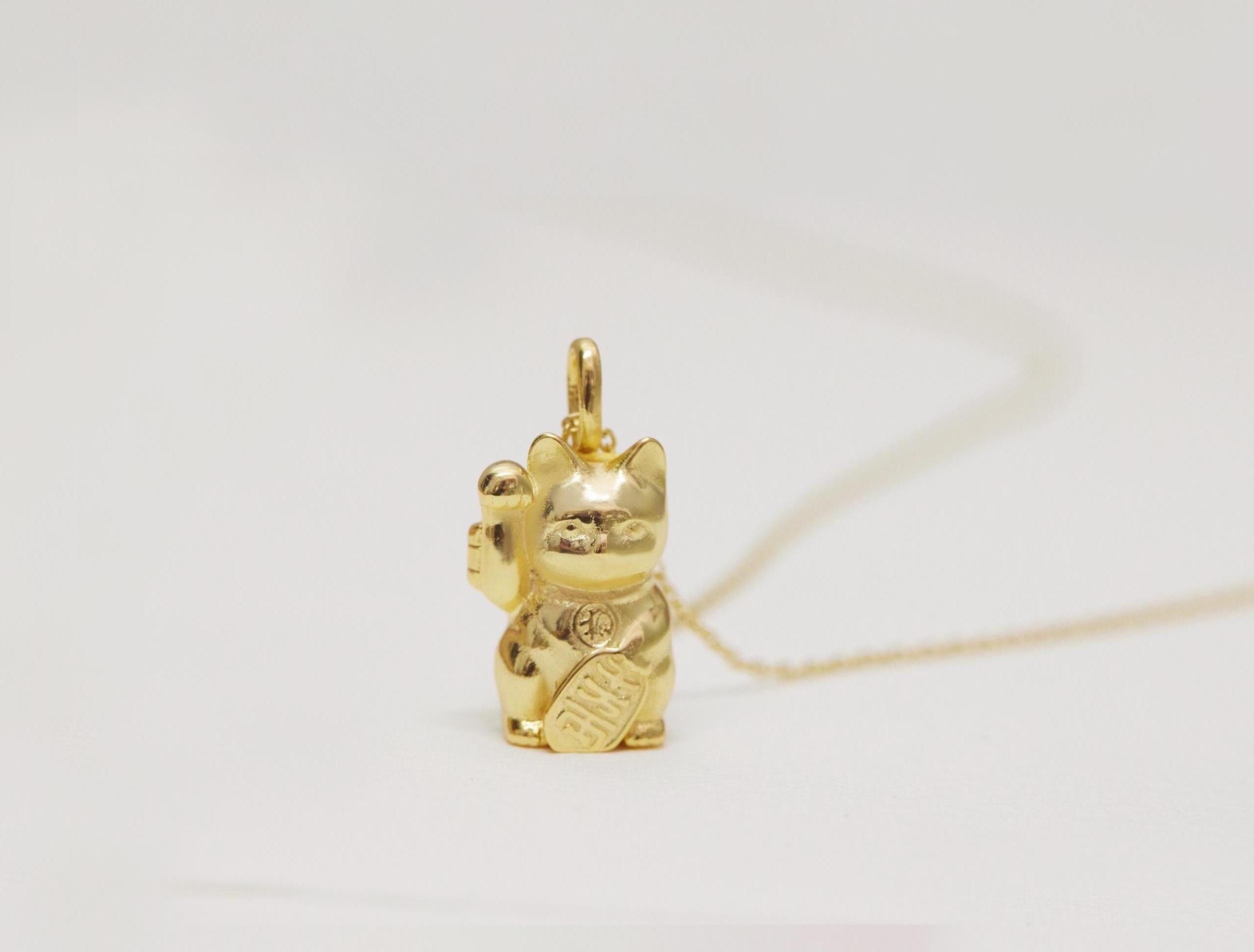Lucky Cat Necklace – Maneki-Neko Locket | Lucky Cat