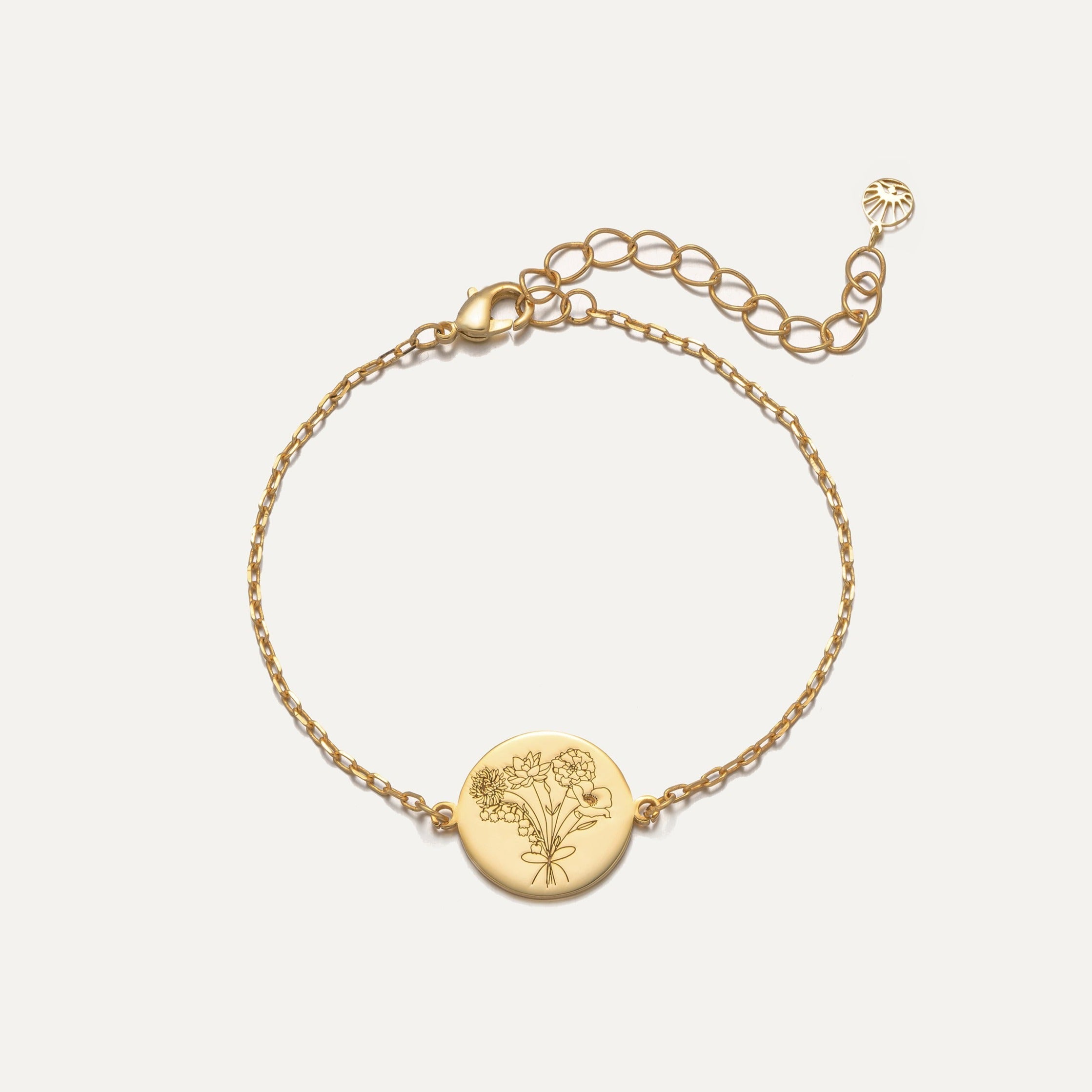 Combined Birth Month Flower Bracelet featured in Effortless Style: Birth Flower Bracelets for the Modern Fashionista