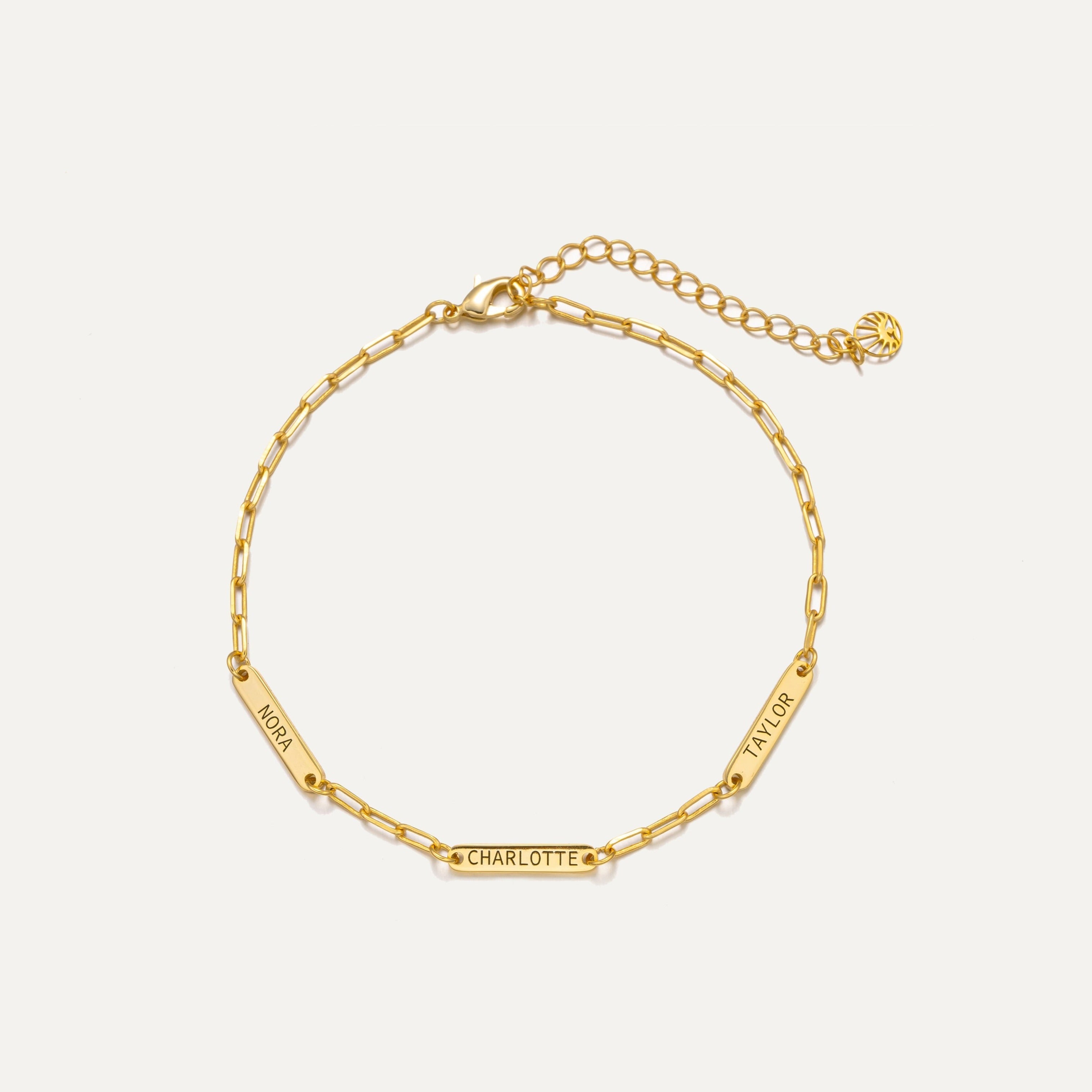 Custom Mini Name Bar Bracelet featured in Engraved Bar Necklace Ideas by Relationship