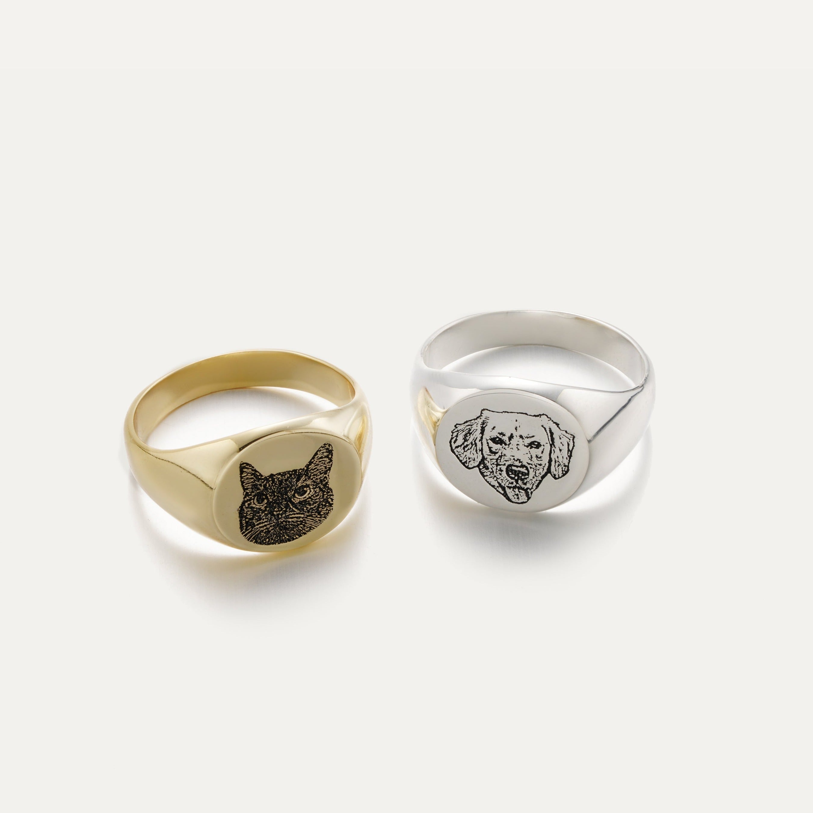 Custom Pet Portrait Ring featured in Forever by Your Side: Custom Pet Portrait Jewelry