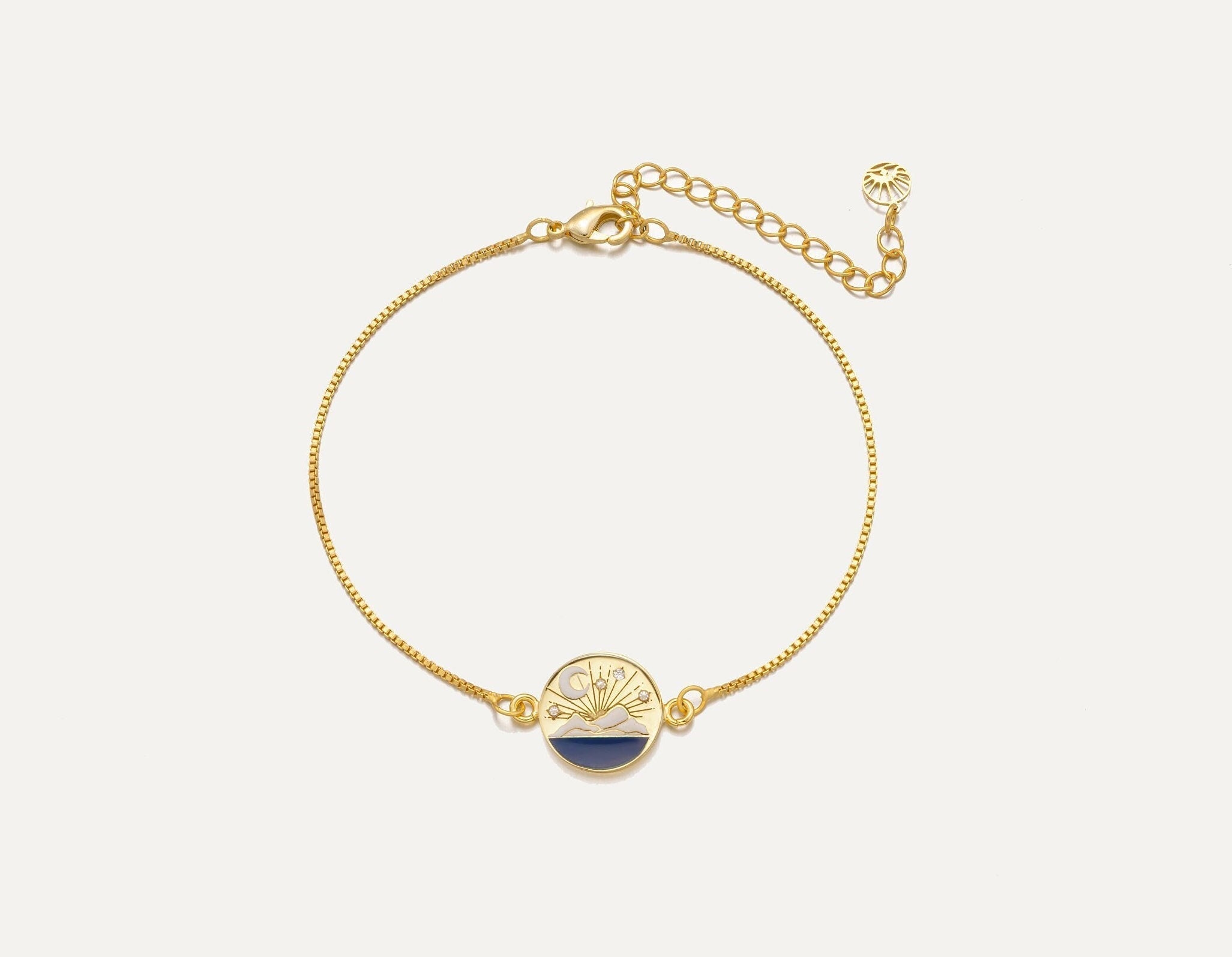 Moon Mountain Ocean Bracelet featured in Custom Coordinates Necklace: Places That Matter