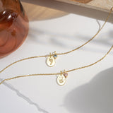 Newborn Footprint Oval Necklace