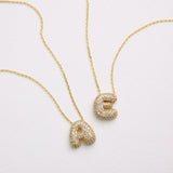 Pavé Letter Pendant - Custom Initial Necklace