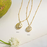 Birth Flower Engraved Locket Necklace