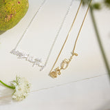 Birth Flower Name Necklace