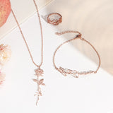 Birth Flower Name Necklace