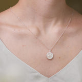 Northern Start and Moon Locket – Engraved Photo Locket