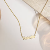 Custom Name Necklace with Bold Curb Chain