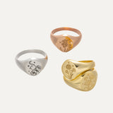 Birth Flower Signet Ring