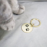 Custom Paw Print Keychain