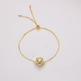 Pavé Flower Smile Photo Locket  Bracelet