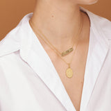 Moon Sunburst Necklace - Personalized Engraved Sterling Silver