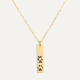 Paw Print Bar Necklace