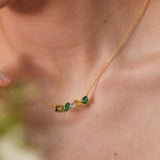 Custom 5 Birthstone Necklace - Family Birthstone Jewelry