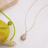 Pavé Pear Pendant Necklace