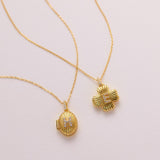 Oval Pavé Diamond Initial Locket – Personalized Photo Necklace