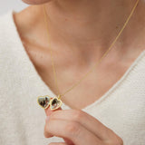 Pavé Sunburst Heart Locket Necklace – Personalized Photo Keepsake