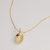 Initial Engraved Locket Necklace – Personalized Bridal Keepsake