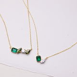 Custom 4 Birthstone Necklace - Family Birthstone Jewelry