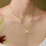 Custom Sunburst Initial Letter Necklace