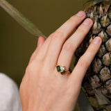 Custom 3 Birthstone Ring- Personalized Family Ring