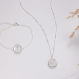 Northern Start and Moon Locket – Engraved Photo Locket