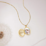 Initial Engraved Locket Necklace – Personalized Bridal Keepsake