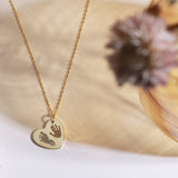 Footprint Heart Necklace