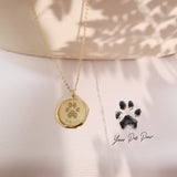 Seal Wax Paw Print Necklace