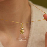 Gummy Bear Locket Necklace – Personalized Heart Birthstone Locket