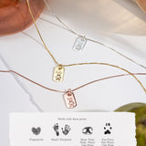 Paw Print Tag Necklace