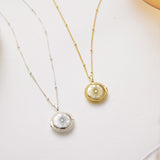 Sunburst Locket Necklace