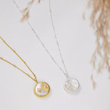 Northern Start and Moon Locket – Engraved Photo Locket