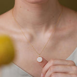 Pavé Round Photo Locket Necklace