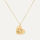 Paw Print Heart Necklace