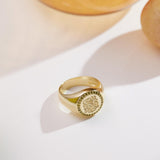 Pavé Crest Signet Ring