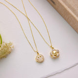 Smile Locket Necklace  - Round Diamond Smiley Face Charm