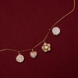 Smile Locket Necklace  - Round Diamond Smiley Face Charm