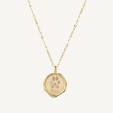 Actual Pet Paw Print Seal Wax Necklace