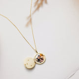 Moon Star Mother of Pearl Locket