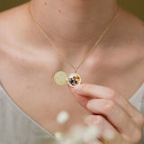 Moon Star Mother of Pearl Locket