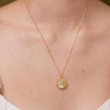 Northern Start and Moon Locket – Engraved Photo Locket