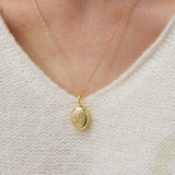 Initial Engraved Locket Necklace – Personalized Bridal Keepsake