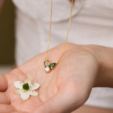 Personalized 3 Birthstone Necklace