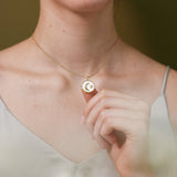 Moon Star Mother of Pearl Locket