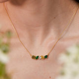 Custom 5 Birthstone Necklace - Family Birthstone Jewelry