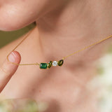 Custom 4 Birthstone Necklace - Family Birthstone Jewelry