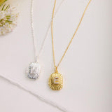 Custom Pavé Initial Photo Locket Necklace