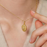 Oval Pavé Diamond Initial Locket – Personalized Photo Necklace